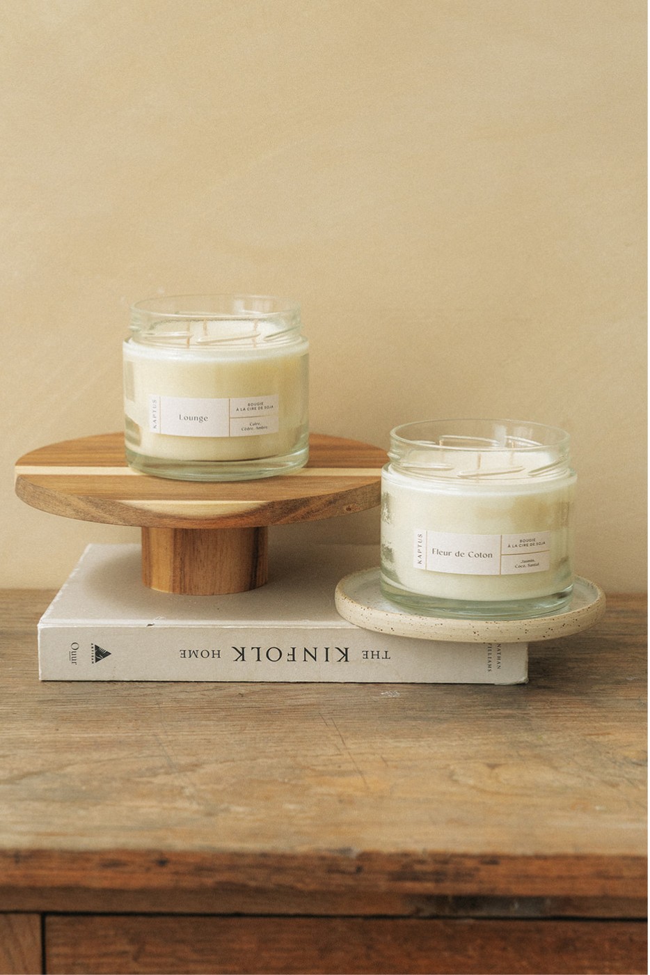 Deux bougies parfumées